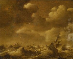Shipping In A Storm by Hendrick Van Anthonissen