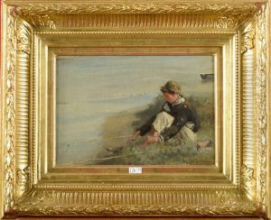 Le Petit Pecheur by Louis Joseph Anthonissen