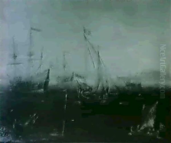 Shipping Off A Fortified Coast - view 1
