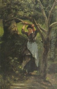 Jeune Paysanne Au Repos