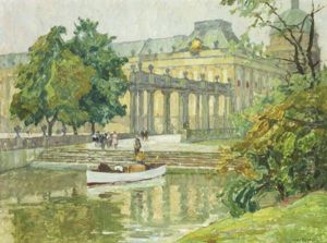 Sommerliche Idylle Am Potsdamer Stadtschloss, Im Hintergrund Die Nikolaikirche