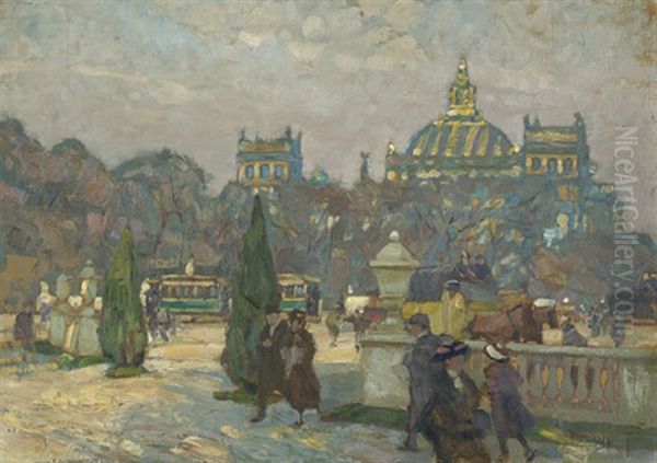 Reges Treiben Vor Dem Berliner Reichstag - view 1