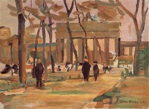 Am Brandenburger Tor In Berlin by Otto Antoine