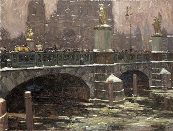 Schlossbrucke Zu Berlin, Im Hintergrund Der Dom - view 1