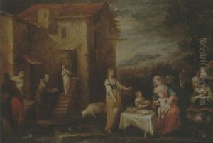 The Rest On The Flight Into Egypt by Francisco Antolinez Y Ochoa