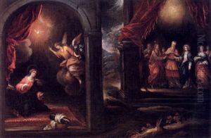 La Anunciacion Y Desposorios De La Virgen by Francisco Antolinez Y Ochoa