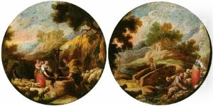Jacob And Rachel At The Well by Francisco Antolinez Y Ochoa