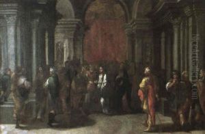Presentacion De La Virgen En El Templo by Francisco Antolinez Y Ochoa