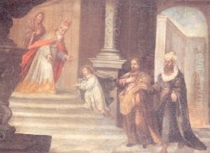 Jesus Nino En El Templo by Jose Antolinez