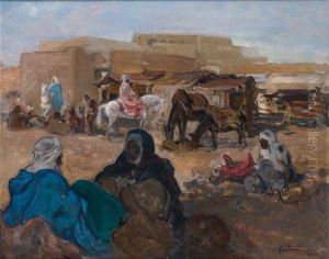 Le Marche De Biskra, 1930 by Louis-Ferdinand Antoni