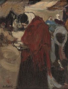 Juive Sur Le Marche A Alger by Louis-Ferdinand Antoni