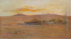 Campement En Afrique Du Nord A Tozeur by Louis-Ferdinand Antoni