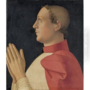 Portrait Of Cardinal Philippe De Levis by Romano Antoniazzo