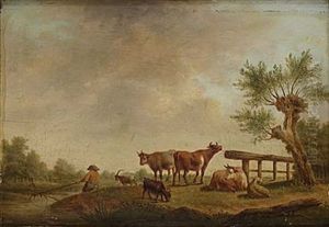 Landskap Med Kor Och Getter by Henri-Joseph Antonissen