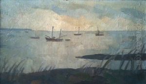 Bateaux Au Mouillage by Louis Robert Antral