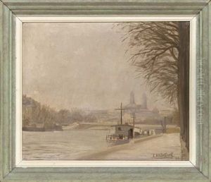 Looking Down The Seine by Louis Robert Antral