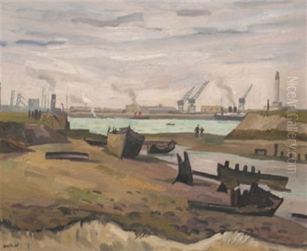 Les Grues Sur Le Port - view 1