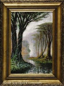 Early Morning On The Bayou Among The Cypress Trees