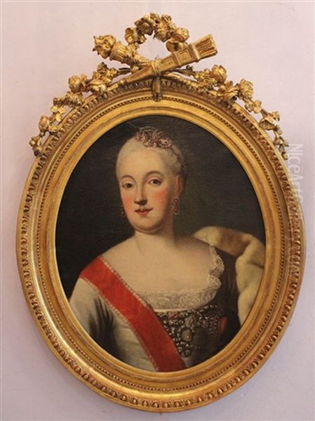 Half Portrait Of The Young Katharina Ii The Great (1729-1796) - view 1