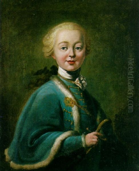 A Portrait Of Tzarina Elisabeth Petrovna With An Ermine-trimmed Coat, Holding A Sword - view 1
