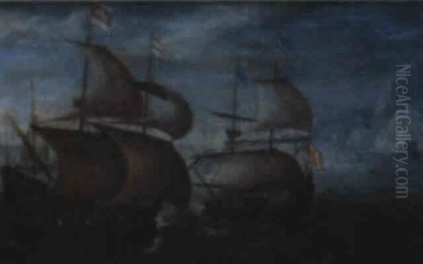 Vaisseaux Par Mer Agitee - view 1