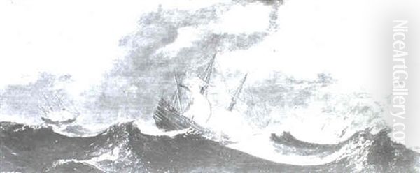 Shipping On A Stormy Sea - view 1
