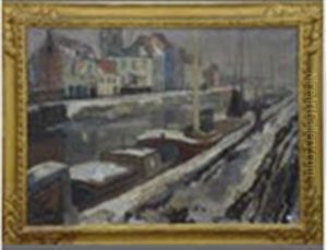 Peniche A Quai by Armand Adrien Marie Apol