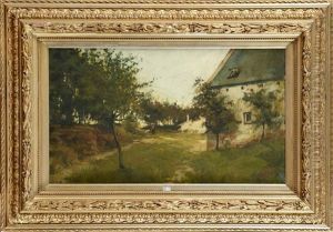 Les Abords De La Ferme Animes by Armand Adrien Marie Apol
