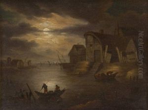 Pecheur Dans Sa Barque by Armand Adrien Marie Apol