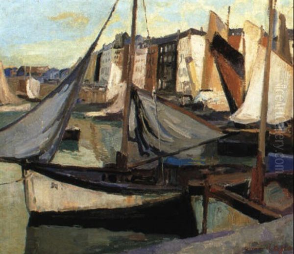 Fishing Boats In A Harbour - view 1