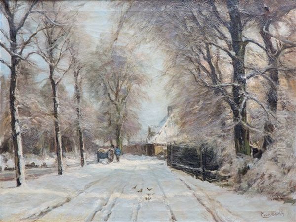 A Snowy Lane In The Hague - view 1