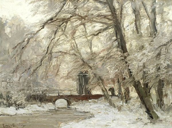 A Woodland River In Winter - view 1