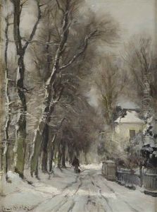 A Snow Covered Path In Winter