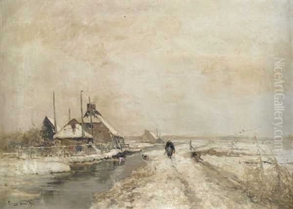 Winterlandschaft Mit Einem Gehoft - view 1
