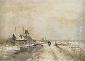 Winterlandschaft Mit Einem Gehoft by Louis Apol