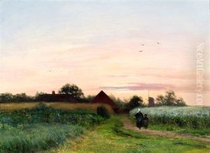 Avondstemming, Mogelijk Een Landschap Bij Princenhage by Louis Apol