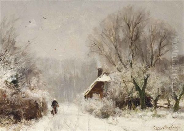 A Cottage In Winter - view 1