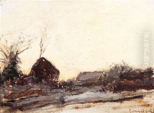 Farmsteads In A Winter Landscape - view 1