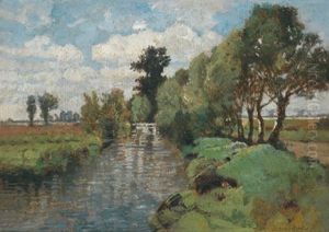 Hollandische Kanallandschaft by Louis Apol