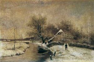 Flusslandschaft Im Winter by Louis Apol
