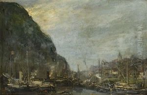 The Harbour Of Bergen by Louis Apol