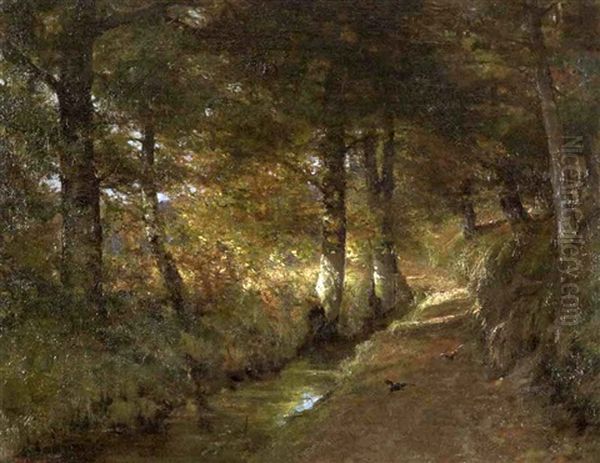 Wooded Landscape With Stream - view 1