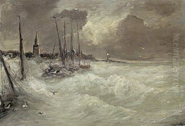 Ships On A Stormy Sea - view 1