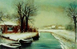 Hollandsk By I Vinterskrud by Louis Apol