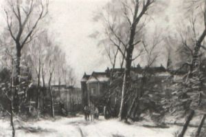 Winter Landscape Before A Farmstead by Louis Apol
