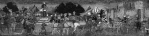 A Cassone Panel: A Triumphal Procession Of A Victorious General by Apollonio di Giovanni