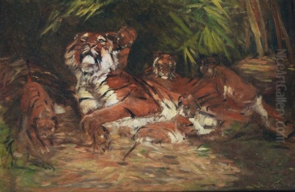 Tigress With Her Offspring - view 1