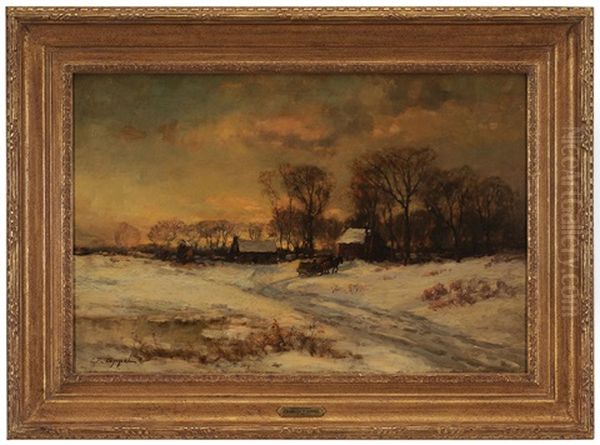 Winter Landscape With Farm - view 1
