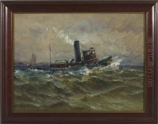Tugboat Leaving A Harbor - view 1