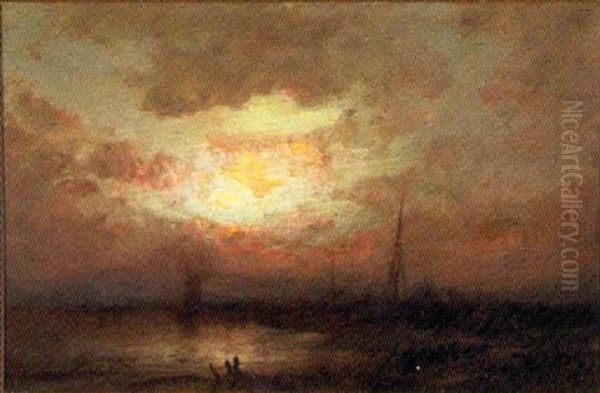 A Quiet Harbor With Tall Ships - view 1
